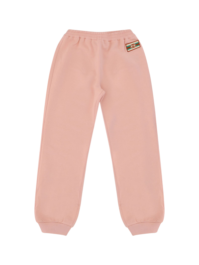 Shop Gucci Pants For Boy In Smooth Pink/mix