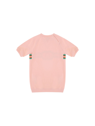 Shop Gucci Dress For Girl In Smooth Pink/mix