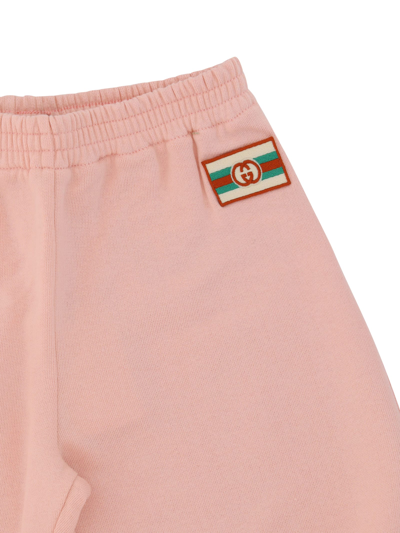 Shop Gucci Pants For Boy In Smooth Pink/mix
