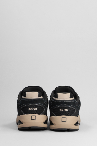 Shop Date Sn 23 Collection Sneakers In Black Suede And Fabric