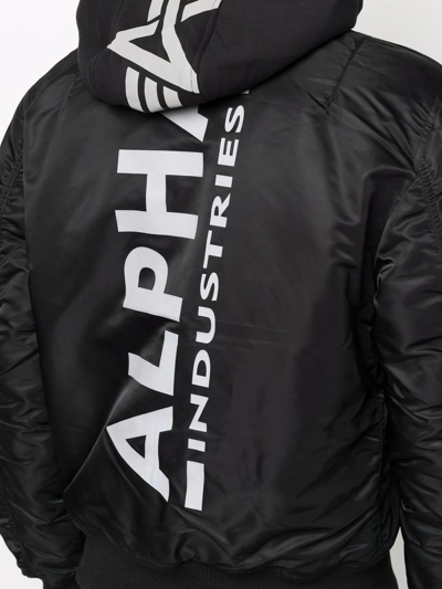 Shop Alpha Industries Black Bomber Jacket In Nero
