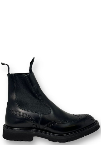 Shop Tricker's Henry Ankle Chelsea Boot In Black