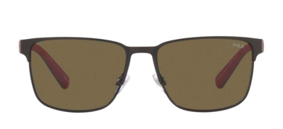Shop Polo Ralph Lauren Eyewear Rectangular Frame Sunglasses In Multi