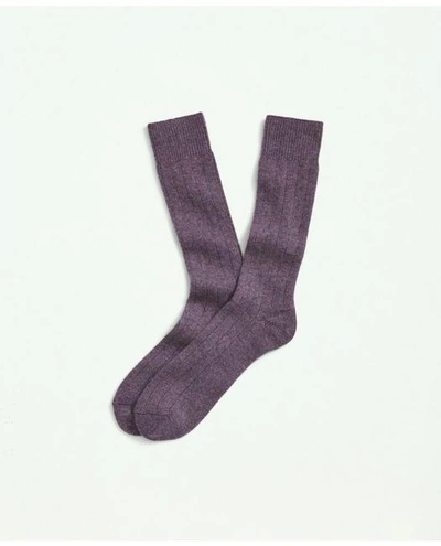 Shop Brooks Brothers Cashmere Crew Socks | Lilac