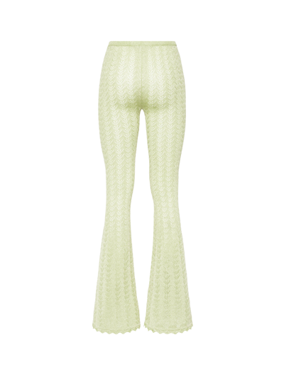 Shop Alessandra Rich Synthetic Fibers Trousers In Green