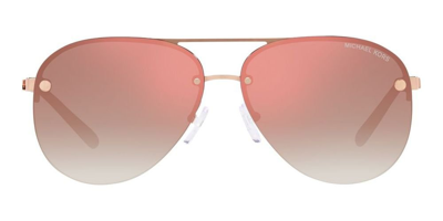 Shop Michael Kors Eyewear East Side Aviator Sunglasses In Gold