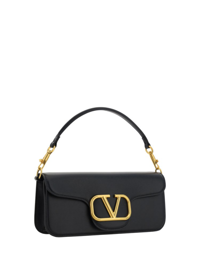 Shop Valentino Locò Foldover Top Shoulder Bag In Black