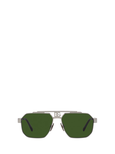 Shop Dolce & Gabbana Eyewear Pilot Frame Sunglasses In Multi