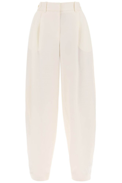 Shop Stella Mccartney Pleated Wide Leg Trousers In White