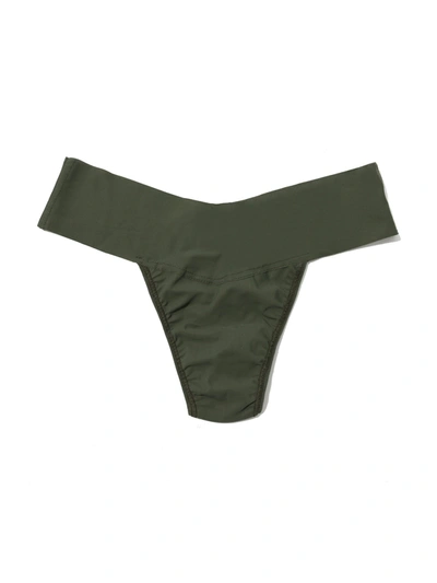 Shop Hanky Panky Breathesoft™ Natural Rise Thong In Green