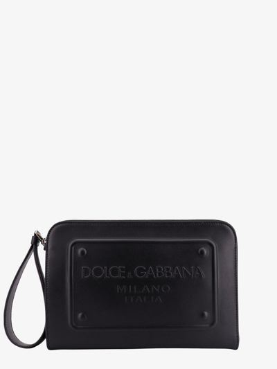 Shop Dolce & Gabbana Man Clutch Man Black Clutches