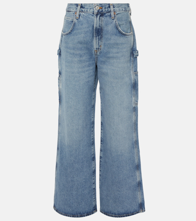 Shop Agolde Magda Wide-leg Jeans In Blue