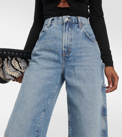 Shop Agolde Magda Wide-leg Jeans In Blue