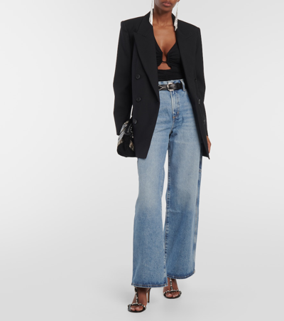 Shop Agolde Magda Wide-leg Jeans In Blue