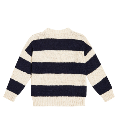 The New Society Tirso Striped Wool-blend Sweater In Beige