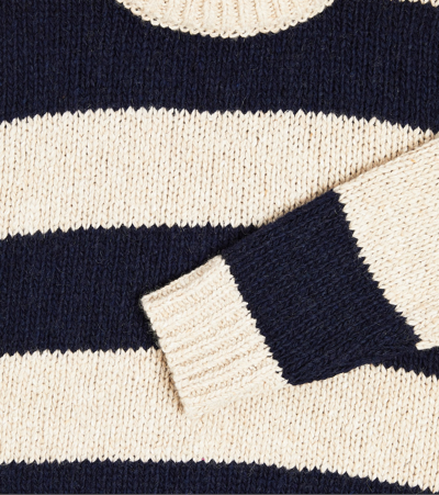 The New Society Tirso Striped Wool-blend Sweater In Beige
