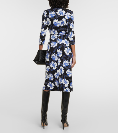 Shop Diane Von Furstenberg Borris Floral Midi Dress In Multicoloured