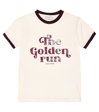 Shop Golden Goose Journey Logo Cotton Jersey T-shirt In White