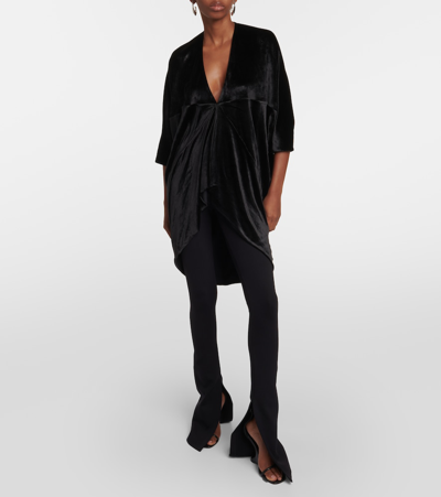 Rick Owens Em Oversized Top In Black