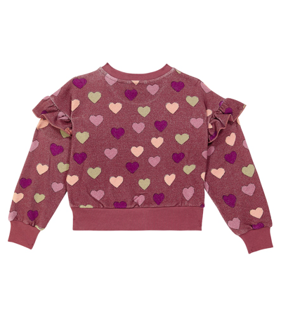 Shop The New Society Christy Printed Cotton Sweater In Purple