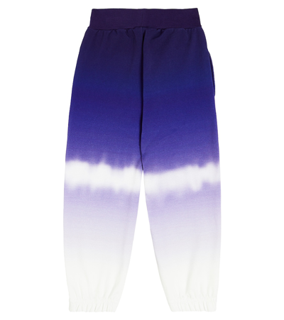 Shop Monnalisa Cotton-blend Jersey Sweatpants In Blue