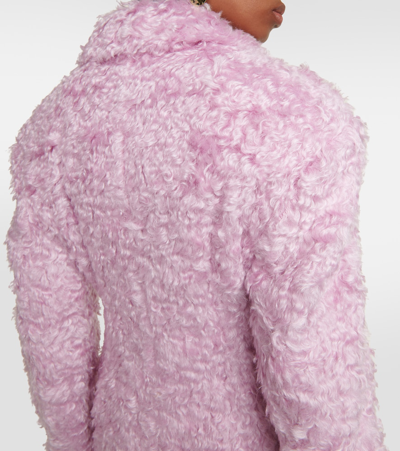 Shop Dries Van Noten Faux Fur Coat In Pink