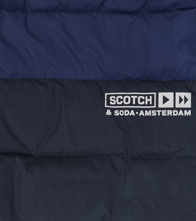 Shop Scotch & Soda Puffer Jacket In Blue