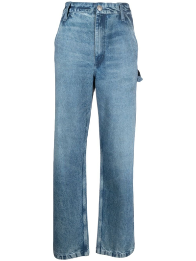 Shop Rag & Bone High-waist Straight-leg Jeans In Blue