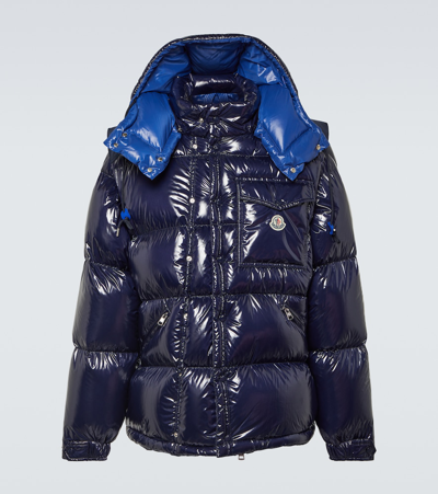 Shop Moncler Karakorum Ripstop Down Jacket In Blue