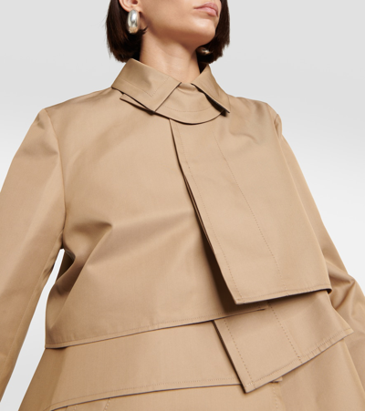 Sacai Women's Cotton Gabardine Blouson Jacket In Beige | ModeSens