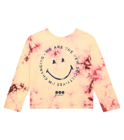 Shop The New Society X Smileyworld® Tie-dye Cotton T-shirt In Multicoloured