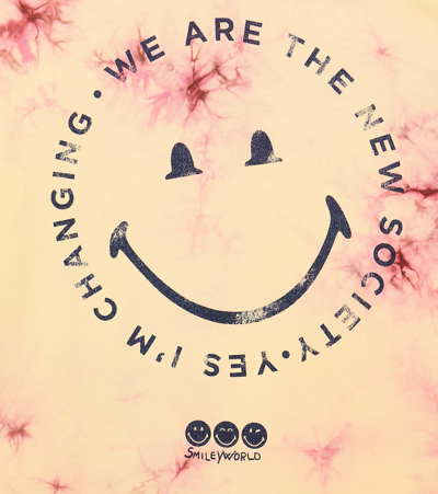 The New Society X Smileyworld Tie-dye Cotton T-shirt In Multicoloured