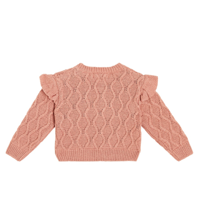 The New Society Baby Fantasy Wool-blend Sweater In Pink