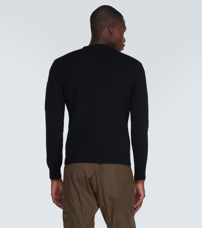 Shop C.p. Company C. P. Company Wool-blend Sweater In Black
