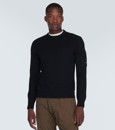C.p. Company Cotton Crewneck Sweatshirt In Black