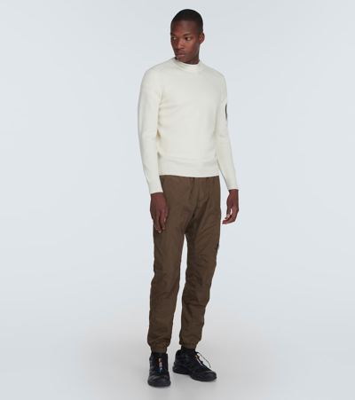 Shop C.p. Company Wool-blend Sweater In White