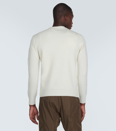 Shop C.p. Company Wool-blend Sweater In White