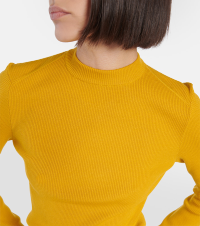 Shop Burberry Ekd Wool-blend Sweater In Yellow