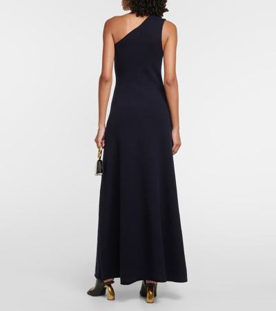 Shop Extreme Cashmere N°301 Swan Cashmere-blend Maxi Dress In Blue