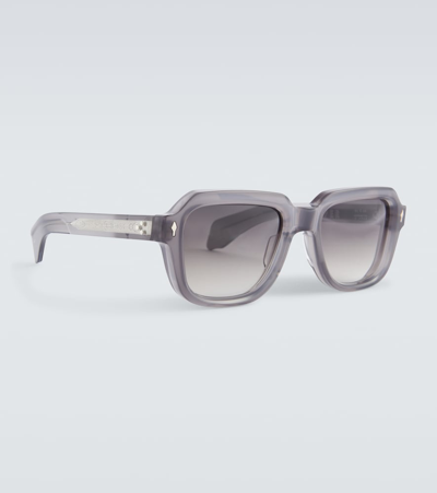 Shop Jacques Marie Mage Taos Square Sunglasses In Grey