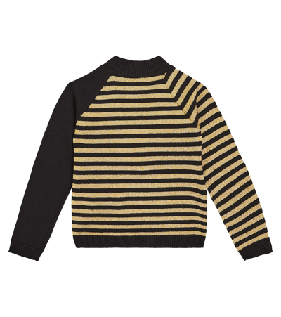 Balmain Striped Logo Wool-blend Sweater In Multicoloured