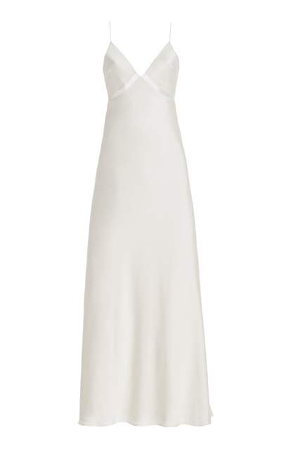 Shop Favorite Daughter The Blackberry Embroidered Maxi Slip Dress In Ivory