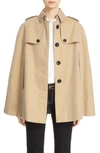 BURBERRY 'Wolseley' Cotton Trench Cape