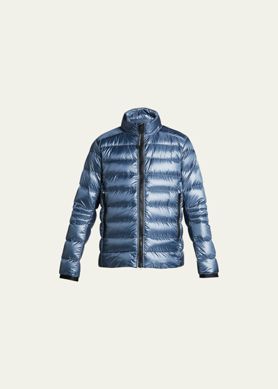 Shop Canada Goose Men's Crofton Lightweight Quilted Packable Jacket In Ozone Blue