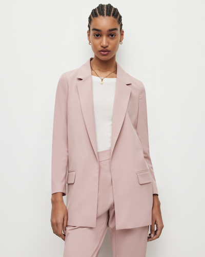 Allsaints Womens Aleida Open-front Stretch-woven Blazer Mauve Chalk Pi In Pale Orchid Pink
