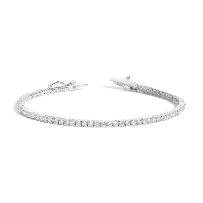 Aurate New York Lab Grown White Sapphire Tennis Bracelet In Metallic