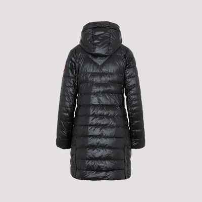 Shop Canada Goose Cypress Hooded Jacket Wintercoat In Black