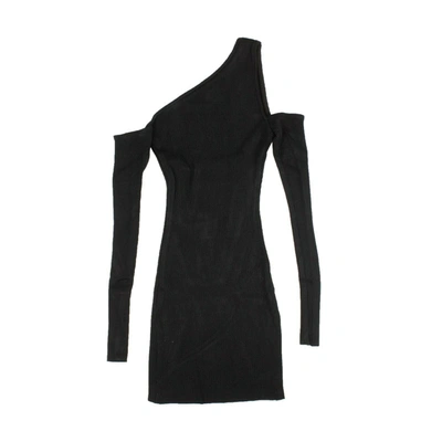 Shop Amiri Women's Black Knit Off Shoulder Dress