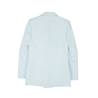 Casablanca Double-breasted Viscose-silk Blazer In Blue