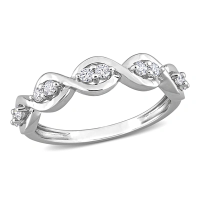 Mimi & Max 1/4ct Dew Created Moissanite Anniversary Ring In Sterling Silver In White